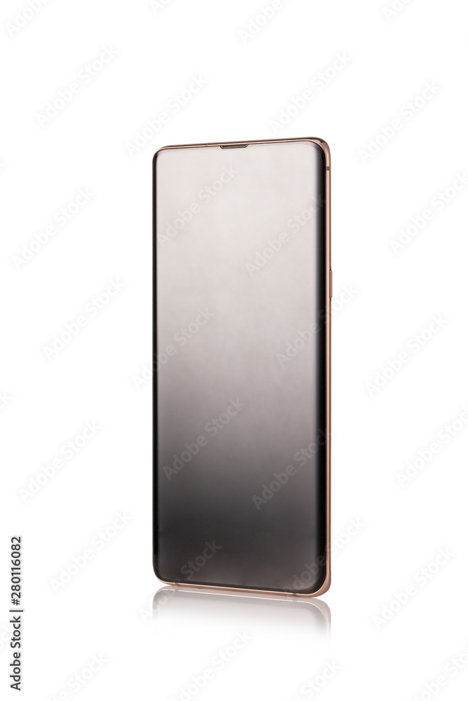 smart phone side view isolated white. smart phone side view isolated white.