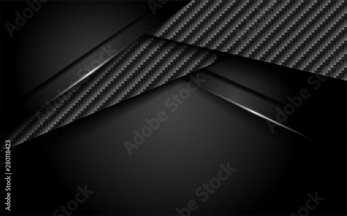 luxurious dark carbon background with overlap layer