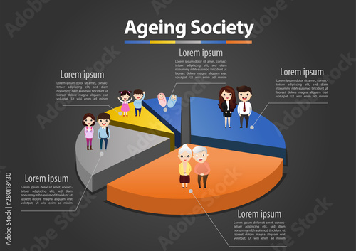 Aging Society Concept.