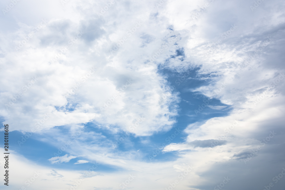 Sunny blue sky with lots of beautiful clouds Sunny blue sky with lots of beautiful clouds
