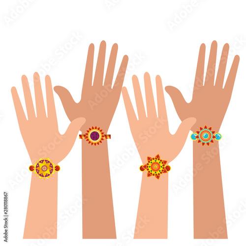 hands with bohemian style bracelets