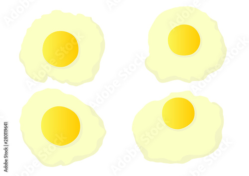 Fresh eggs from the farm on white background illustration vector 