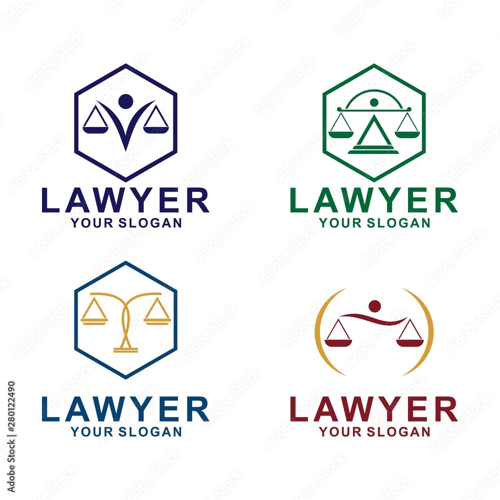 justice law logo design template. attorney logo with pillar and star shape illustration justice law logo design template. attorney logo with pillar and star shape illustration