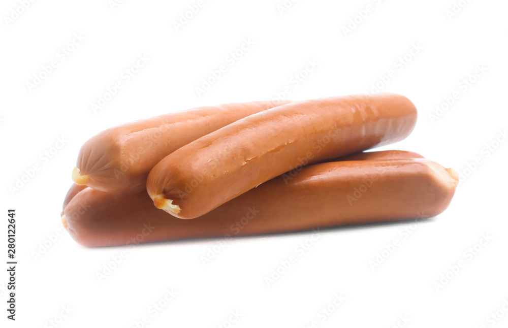 Frankfurter sausage isolated on white background