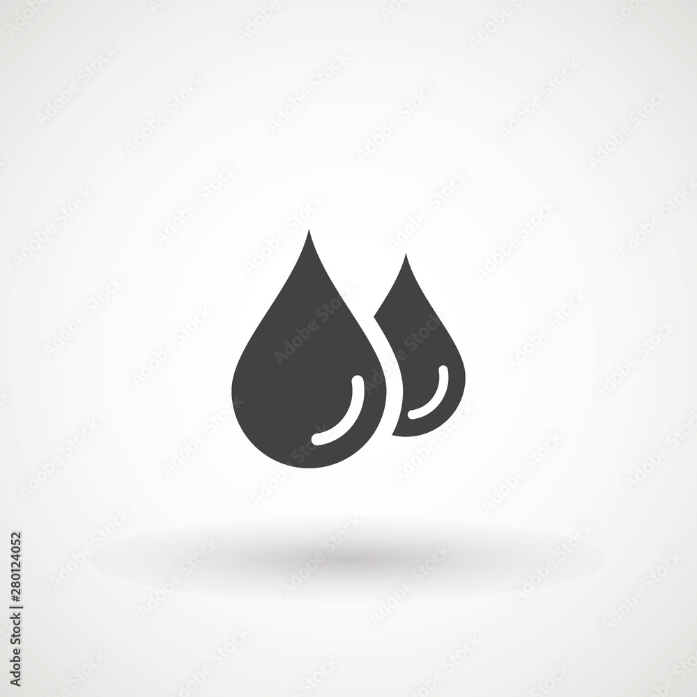 Fototapeta premium Drop Water, Splash Water Icon Rain Vector Logo Template Vector illustration.