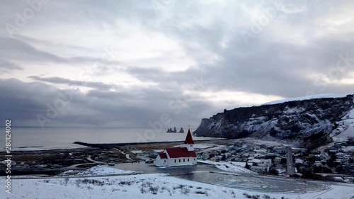 Wallpaper Mural Timelapse of the church in the Citu Of Vik Torontodigital.ca
