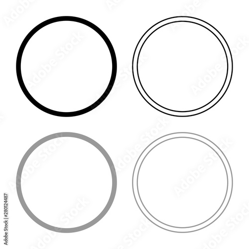 Dry cleaning Drying cleaner's Clothes care symbols Washing concept Laundry sign icon outline set black grey color vector illustration flat style image