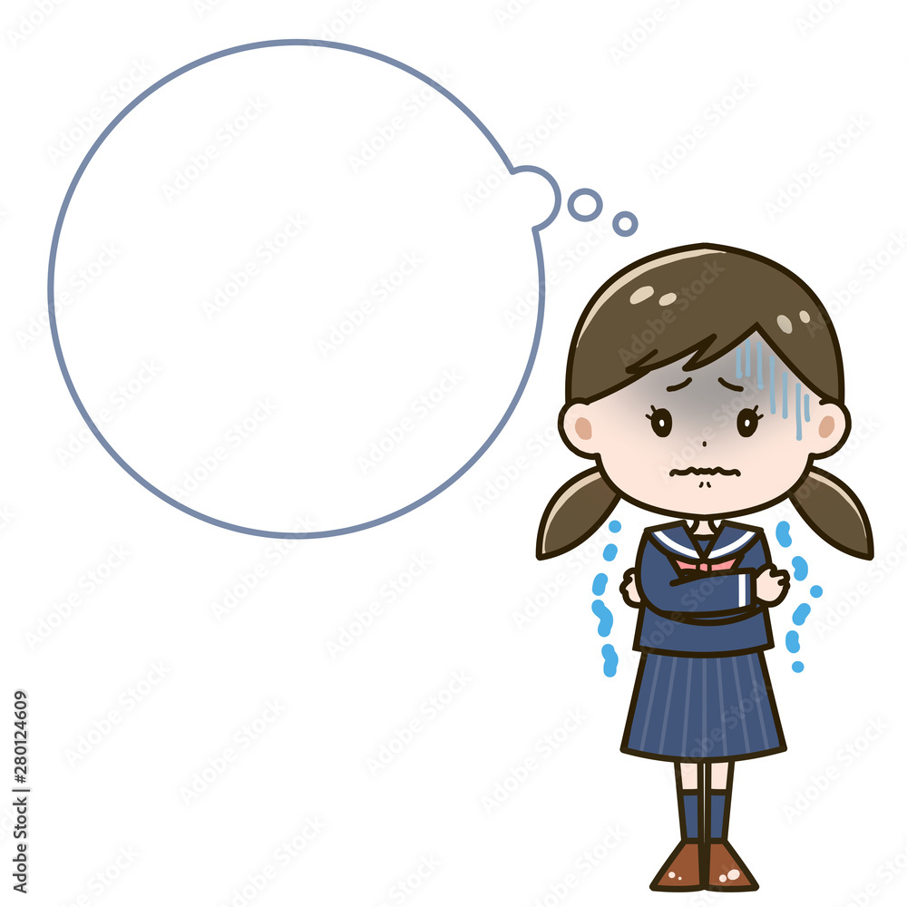 吹き出し 怖がる女の子 ポーズ イラスト 吹き出し 怖がる女の子 ポーズ イラスト