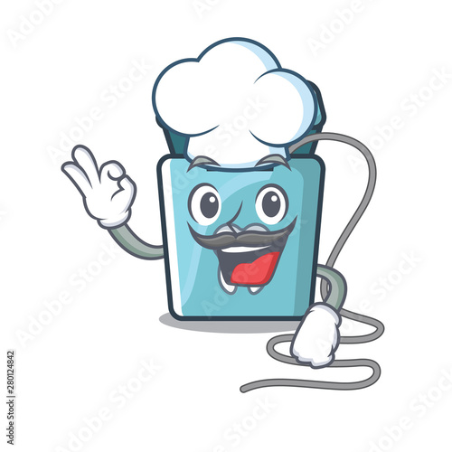 Chef dental floss in the cartoon shape
