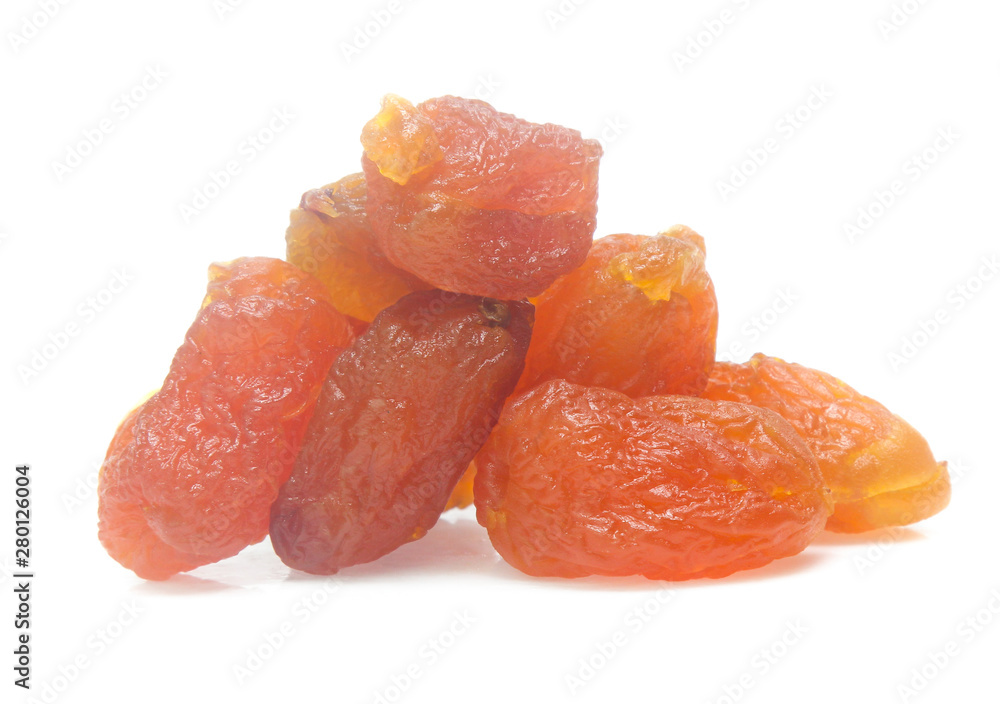 Dry apricot isolated on the white background Dry apricot isolated on the white background