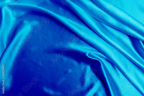 Blue satin fabric texture background