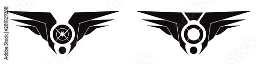 Abstract vector wing airlines aviation symbol logo