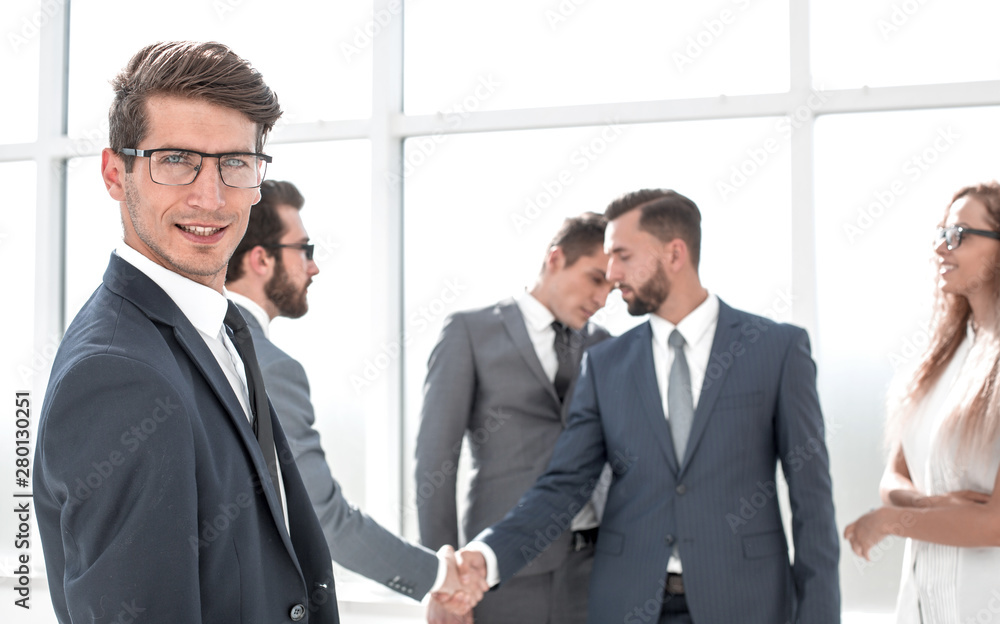 successful lawyer standing in the office successful lawyer standing in the office