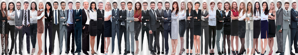 panoramic collage of a large and successful business team panoramic collage of a large and successful business team