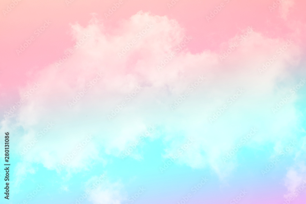 Sun and cloud background with a pastel colored Sun and cloud background with a pastel colored
