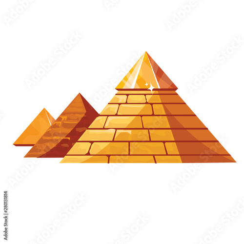 Egyptian pyramids cartoon vector illustration