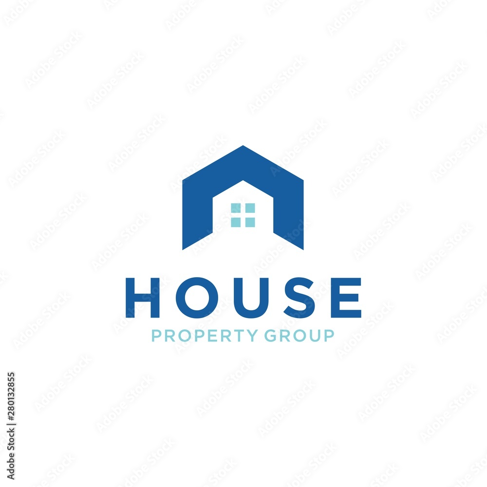 Flat House Real Estate Property Logo Design Vector Flat House Real Estate Property Logo Design Vector