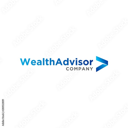 Wealth Advisory Arrow Logo Template