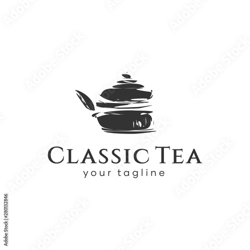 Classic Tea House Logo Concept Design