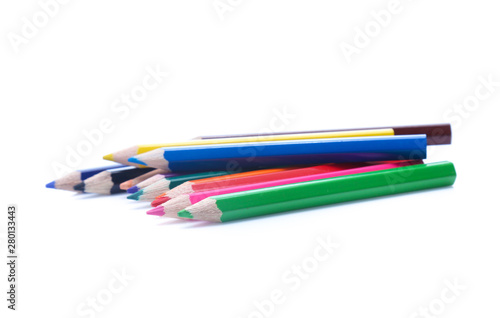 Color pencils isolated on white