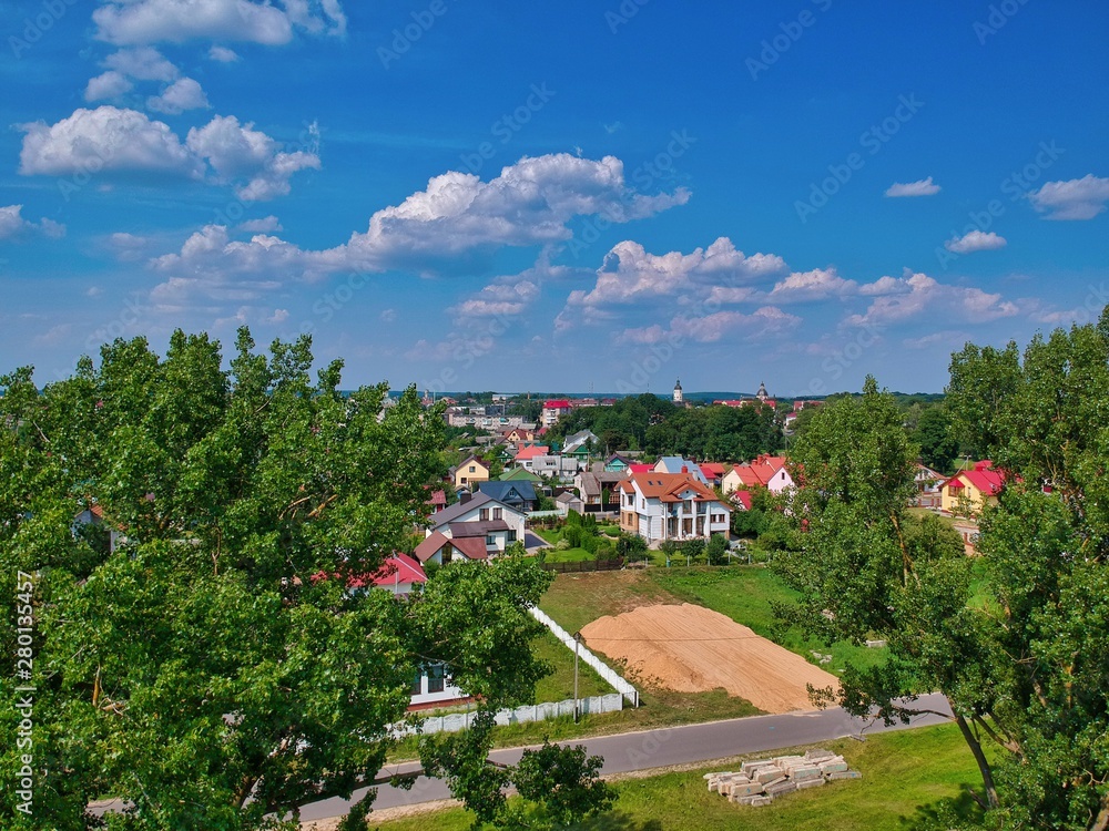 landscape with houses and trees landscape with houses and trees