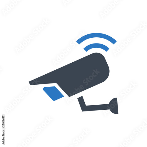 Wireless security camera icon
