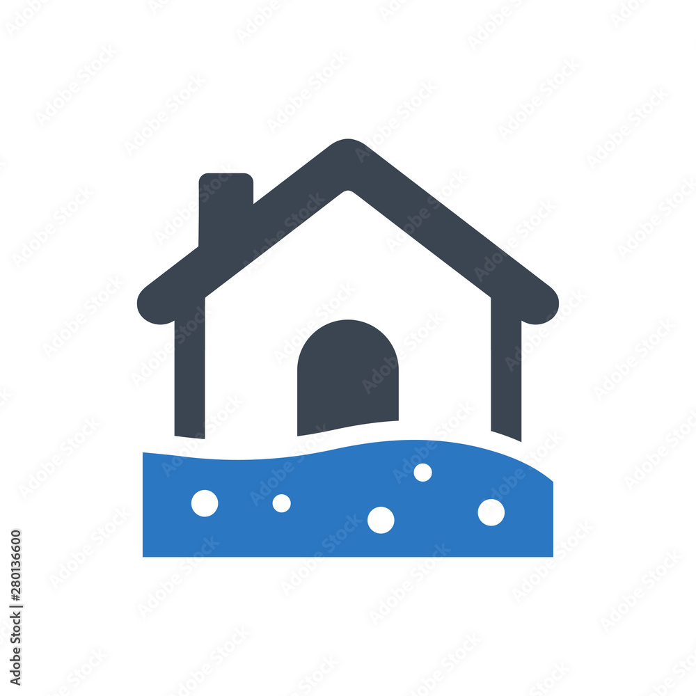 Flood insurance icon Flood insurance icon