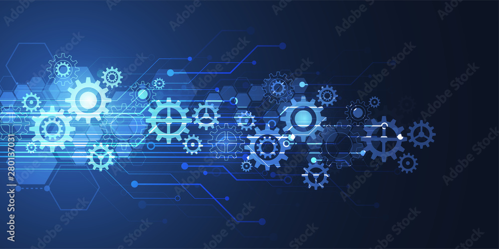 Abstract technology of science background. Futuristic interface with geometric shapes. Vector illustration Abstract technology of science background. Futuristic interface with geometric shapes. Vector illustration