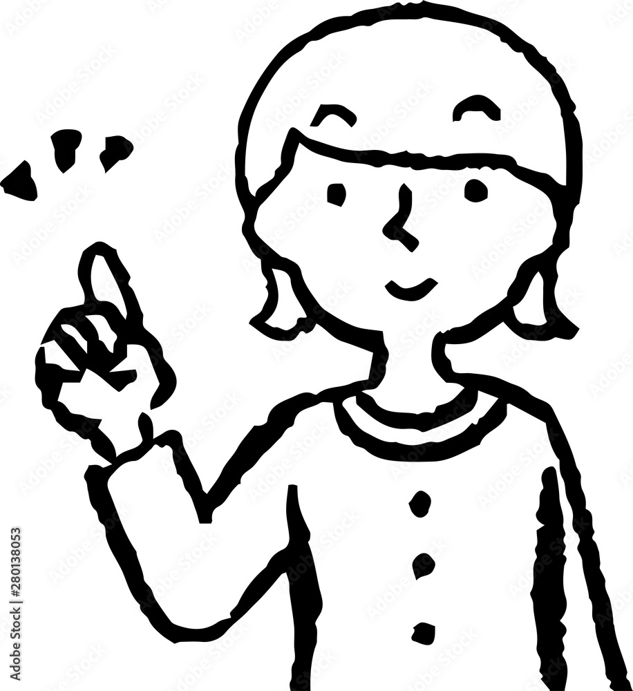 Monochrome Illustration of a woman face and pose set 4 Monochrome Illustration of a woman face and pose set 4