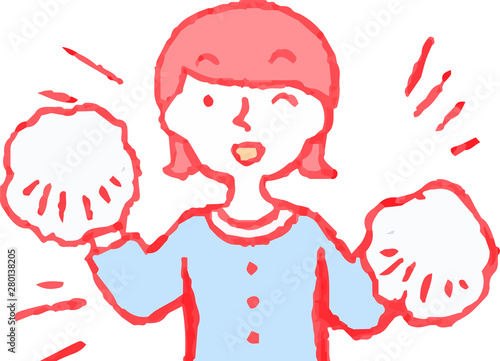 Pop Illustration of a woman face and pose set 4