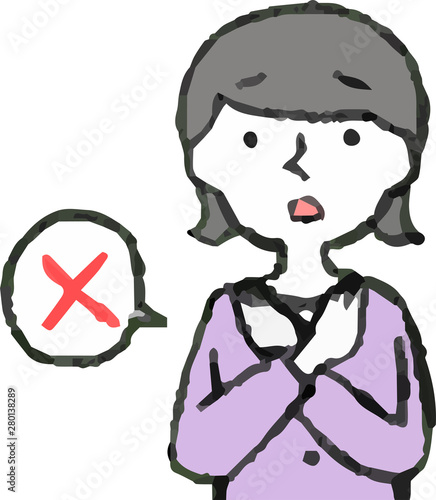 Illustration of a woman face and pose set 4