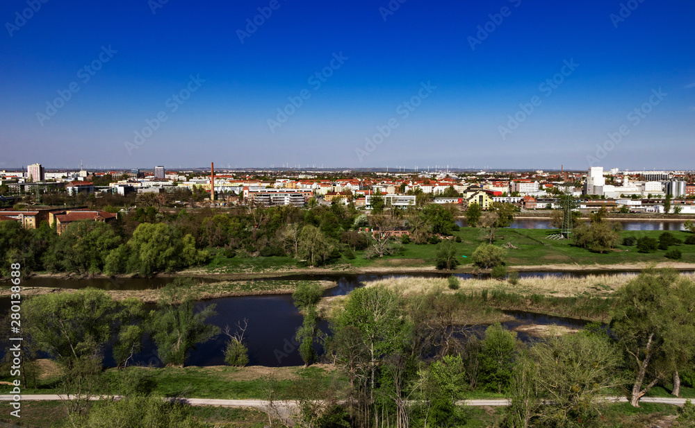 Magdeburg Panoramablick vom Jahrtausendturm