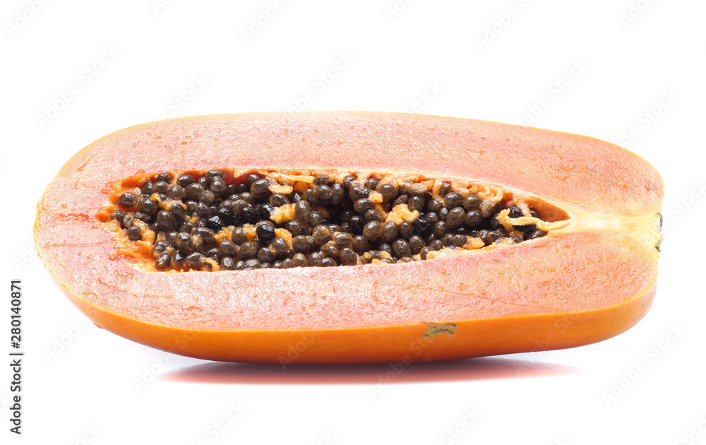 sweet papaya on white background sweet papaya on white background
