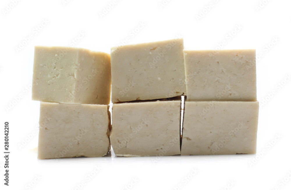 Tofu isolated on white background Tofu isolated on white background