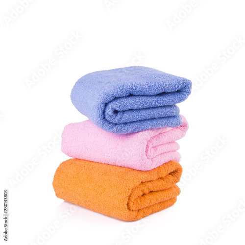 towel or bath towel on a background new.