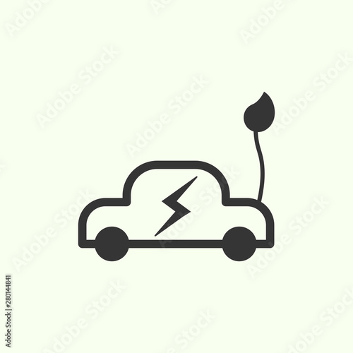 eco friendly electronic car icon