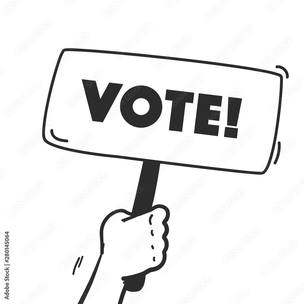 Ballot box vote sketch Black and White Stock Photos & Images - Alamy