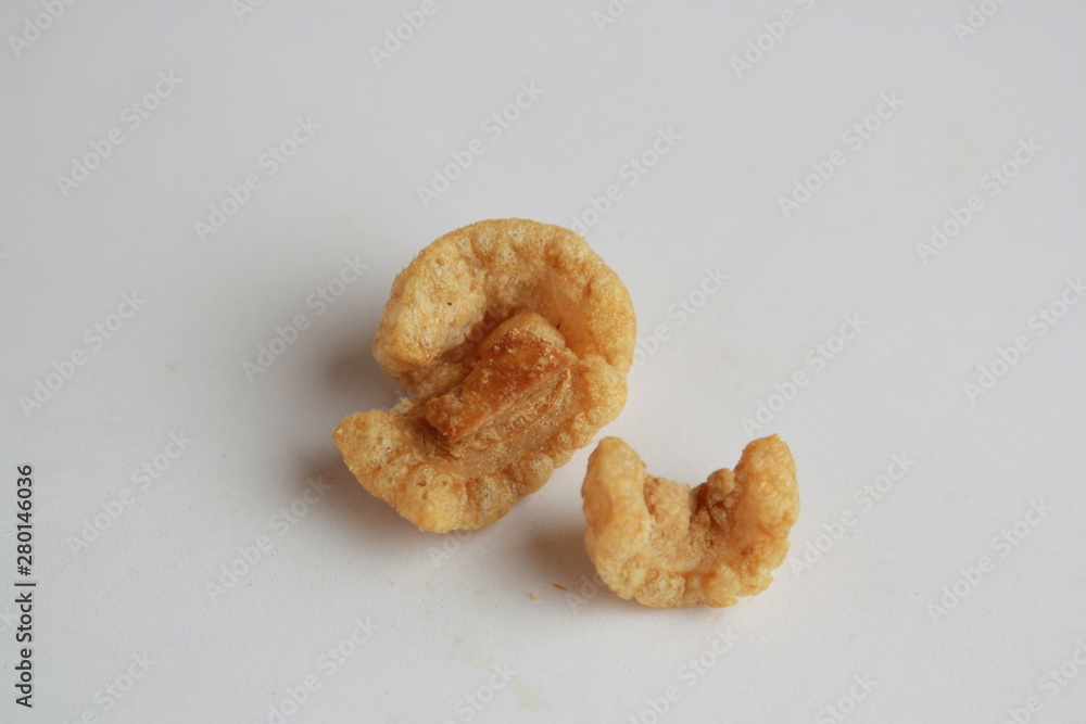 Torreznos are a typical Spanish meal made with fried pork skin Torreznos are a typical Spanish meal made with fried pork skin