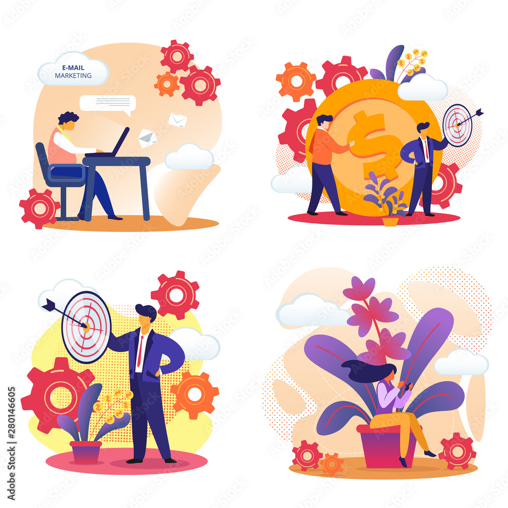 Fototapeta premium E-mail Marketing, Targeting, Business Success