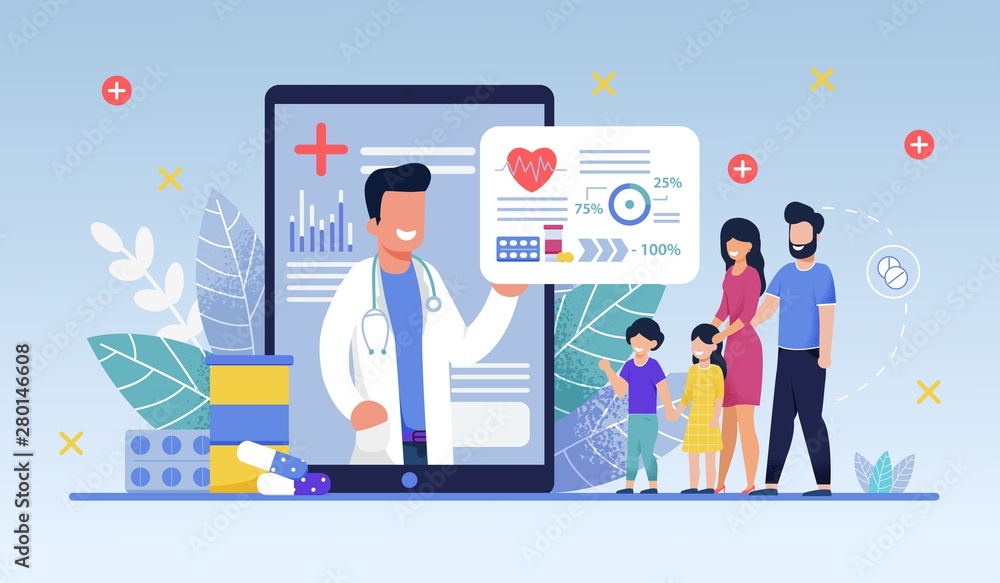 Social Media Template, Mobile App Family Doctor Social Media Template, Mobile App Family Doctor