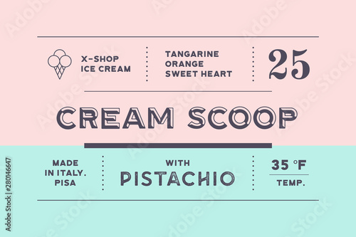 Vintage Minimal Label. Set of graphic modern vintage label