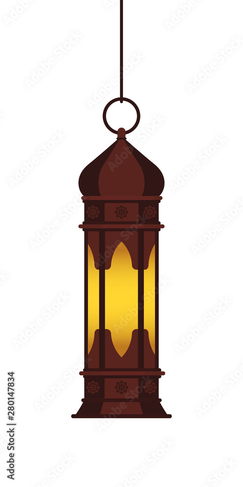 Muslim lamp flat vector illustration Muslim lamp flat vector illustration