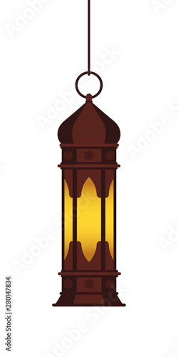 Muslim lamp flat vector illustration