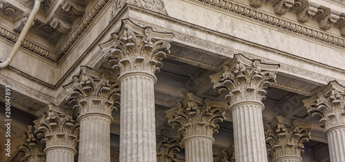 Tableau sur toile Vintage Old Justice Courthouse Column