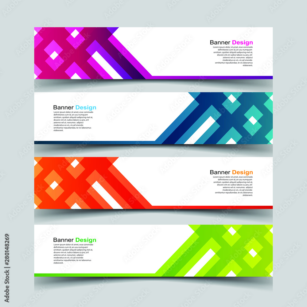 Naklejka premium Vector Abstract design banner web template