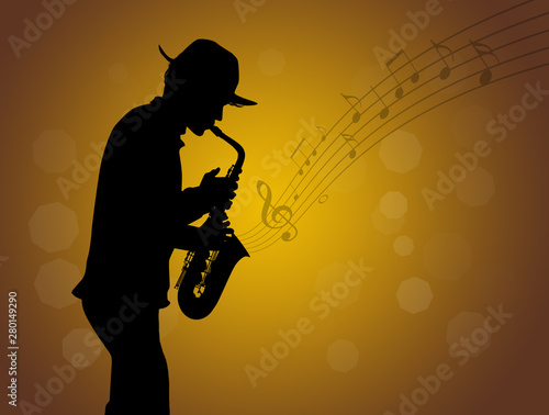 illustration of saxophonist