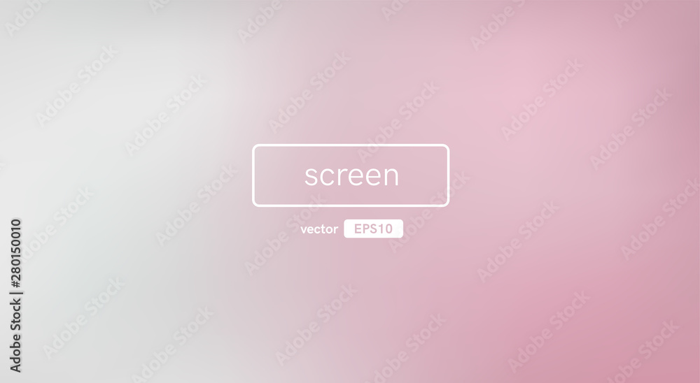 Abstract blurred gradient background. Pink, white color. Unfocused style bokeh. Colorful editable mesh. Soft pastel colored blur. Minimal modern style. Beautiful template. EPS10 vector illustration.