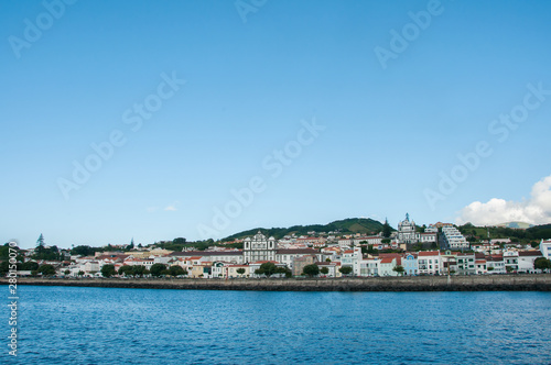 Horta city in Faial Island, Azores