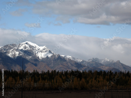 Autumn in mountains deep in Siberia