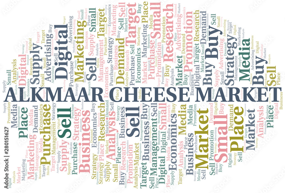 Alkmaar Cheese Market word cloud. Vector made with text only. Alkmaar Cheese Market word cloud. Vector made with text only.